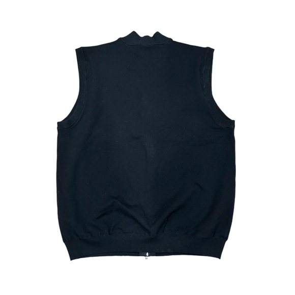 Men's Greg Norman XL Knit Sweater Vest Black Zipper Cotton Windbreaker Lining - Picture 5 of 11